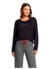 Pijama Manga Longa Paulienne 495.69 Feminino Gola Redonda Viscolycra T. 42/50