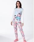 Pijama Manga Longa Pinguim Rosa - ref 9640