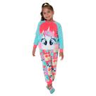 Pijama Manga Longa Soft Menina Unicórnio Cherry Azul Puket Tamanho:12