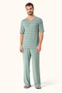 Pijama Masculina Manga Curta com Calça Singelo em Viscose - Lua Encantada