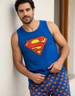 Pijama Masculino Adulto Super Heróis Conjunto Dormir Regata Shorts Curto Personagem Verão Pijama Masculino Adulto Super Heróis Conjunto Dormir Regata Shorts Curto Personagem Verão