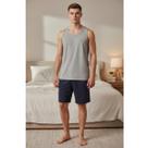 Pijama masculino adulto verão regata com short malwee
