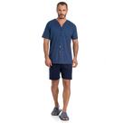 Pijama Masculino Curto Aberto Toque Slepwear Azul 07.02.010 Pijama Masculino Curto Aberto Toque Slepwear Azul 07.02.010