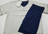 Pijama Masculino Curto Adulto Lupo 28000 Shorts Algodão.