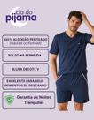 Pijama Masculino Curto Algodão Clássico Conforto Casa - 268032