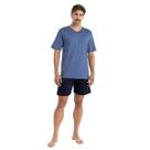 Pijama Masculino Curto Mash Algodão Azul 811.51 Pijama Masculino Curto Mash Algodão Azul 811.51