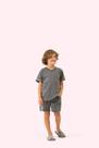 Pijama Masculino Infantil Manga Curta Lealdade em Malha Mescla - Lua Encantada