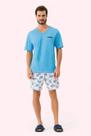 Pijama Masculino Manga Curta Sabedoria em Malha Mescla - Lua Encantada Pijama Masculino Manga Curta Sabedoria em Malha Mescla - Lua Encantada