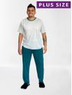 Pijama masculino plus manga curta e calca gravatinha
