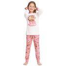 Pijama Menina Alakazoo Blusa e Calça em Algodão Estampado de Chocolate Quente