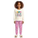 Pijama Menina Angerô Blusa e Calça em Algodão Brilha no Escuro Pérola Tamanho:14Cor:Igual da foto