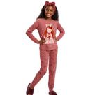 Pijama Menina Juvenil Mod.Me em Algodão Brilha no Escuro C/ Tiara Skin Tamanho:20