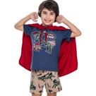 Pijama Menino Angerô em Algodão Estampa SuperDino com Capa Tamanho:4Cor:Igual da foto