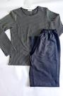 Pijama moletim P docemel preto listrado