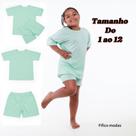 Pijama ou conjunto infantil Fifico Modas na cor verde
