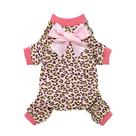 Pijama para cães Fitwarm Leopard Fleece para cães pequenos e meninas, rosa