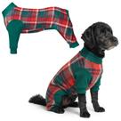 Pijama para cães Spark Paws Christmas Recovery Suit 2GG verde/vermelho Pijama para cães Spark Paws Christmas Recovery Suit 2GG verde/vermelho