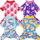 Pijama para cães XPUDAC de 4 peças para roupas de Natal para cães pequenos Pijama para cães XPUDAC de 4 peças para roupas de Natal para cães pequenos