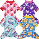 Pijama para cães XPUDAC de 4 peças para roupas de Natal para cães pequenos
