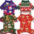 Pijama para cães XPUDAC, rena de Natal, fantasia de Papai Noel S