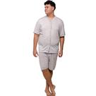 Pijama Plus Size Diones Com Botões e Estampa Masculino