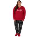 Pijama Plus Size Meia Malha de Inverno Victory Pijama Plus Size Meia Malha de Inverno Victory