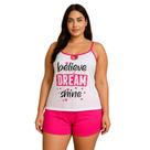 Pijama Plus Size Verão Short Curto Blusa de Alça Pijama de Calor 50 52 54 56 - c11 SUZI