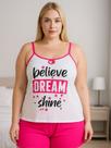 Pijama Plus Size Verão Short Curto Blusa de Alça Pijama de Calor 50 52 54 56 - c11 SUZI