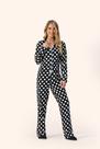 Pijama Preto Poá Manga Longa Americano Amamentação P Pijama Preto Poá Manga Longa Americano Amamentação P