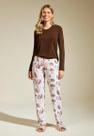 Pijama recco longo de viscose stretch e comfort flanelado