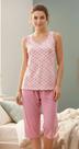 Pijama Regata C/ Calça Capri Corte Grande Pp Ao G Pijama Regata C/ Calça Capri Corte Grande Pp Ao G