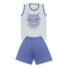 Pijama Regata com Coruja e Short - Big Bless