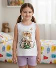 PIJAMA REGATA FEMININO INFANTIL EM ALGODÃO Nº 4 ao 8