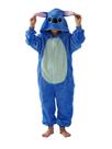 Pijama SCOPUCI Kids Blue Animal, macacão de flanela, de 9 a 10 anos