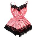 Pijama sensual cetim e renda - Conjunto 2 peças, feminino