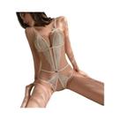 Pijama Sexy Feminino Transparente Sem Mangas E Costas Descobertas, Macacão De Lingerie