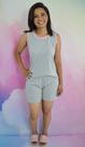 Pijama short Doll Camiseta Regata - 100% Algodão