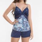 Pijama Short Doll Microfibra Amni e Renda Julia Moraes 75050