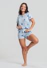 Pijama Short e Blusa M/C Malha Gato Azul Salvatore