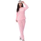 Pijama Soft Feminino Inverno Longo Adulto Fleece Básico Pijama Soft Feminino Inverno Longo Adulto Fleece Básico