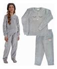 Pijama Teen Menina Manga Longa Fleece Inverno Pzama 4024