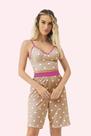 Pijama top alça bermuda tamanho P