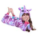 Pijama Unicórnio Infantil Macacão Com Capuz Quentinho Dormir - MimoMigs