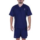 Pijama Verão Camisa Manga Curta Gola V Short Adulto Masculino Curto Davi Pijama Verão Camisa Manga Curta Gola V Short Adulto Masculino Curto Davi