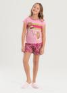 Pijama Verão Menina Rosa Blusa e Shorts Ursinhas