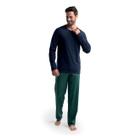 Pijama Xadrez Manga Longa Visco e Algodão Mash