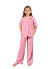 Pijamas Arshiner para meninas, calças compridas de manga curta de 4 a 5 anos