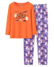 Pijamas CYCHELRY, Halloween, laranja, roxo, para meninas, conjunto de 2 peças, 8