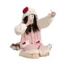 Pijamas De Inverno Femininos Hello Kitty Em Veludo Coral, Robe De Banho Espesso, Vestido Longo