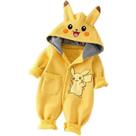 Pijamas De Inverno Para Bebês, Macacão Longo Com Estampa Do Pikachu, Roupas Para Crianças E Bebês